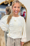My Daisy Jane Lace Patch Top Ivory