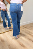 Hidden Happi Mid Rise Cropped Flare Medium Dark