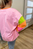 Sunset Sensation Colorblock Long Sleeve Top