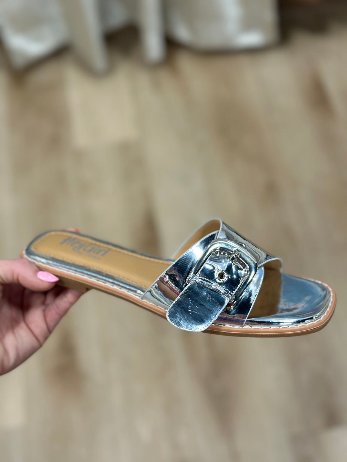 Corkys Pick Me Up Slide Sandal Silver