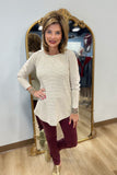 Fall Seed Stitch Pull Over Taupe