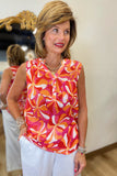 Charlie B Sleeveless Hi Lo Top Groovy