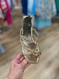 Hint Crisscross Strap Sandal Gold