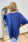 Mud Pie Evan Top One Size Navy