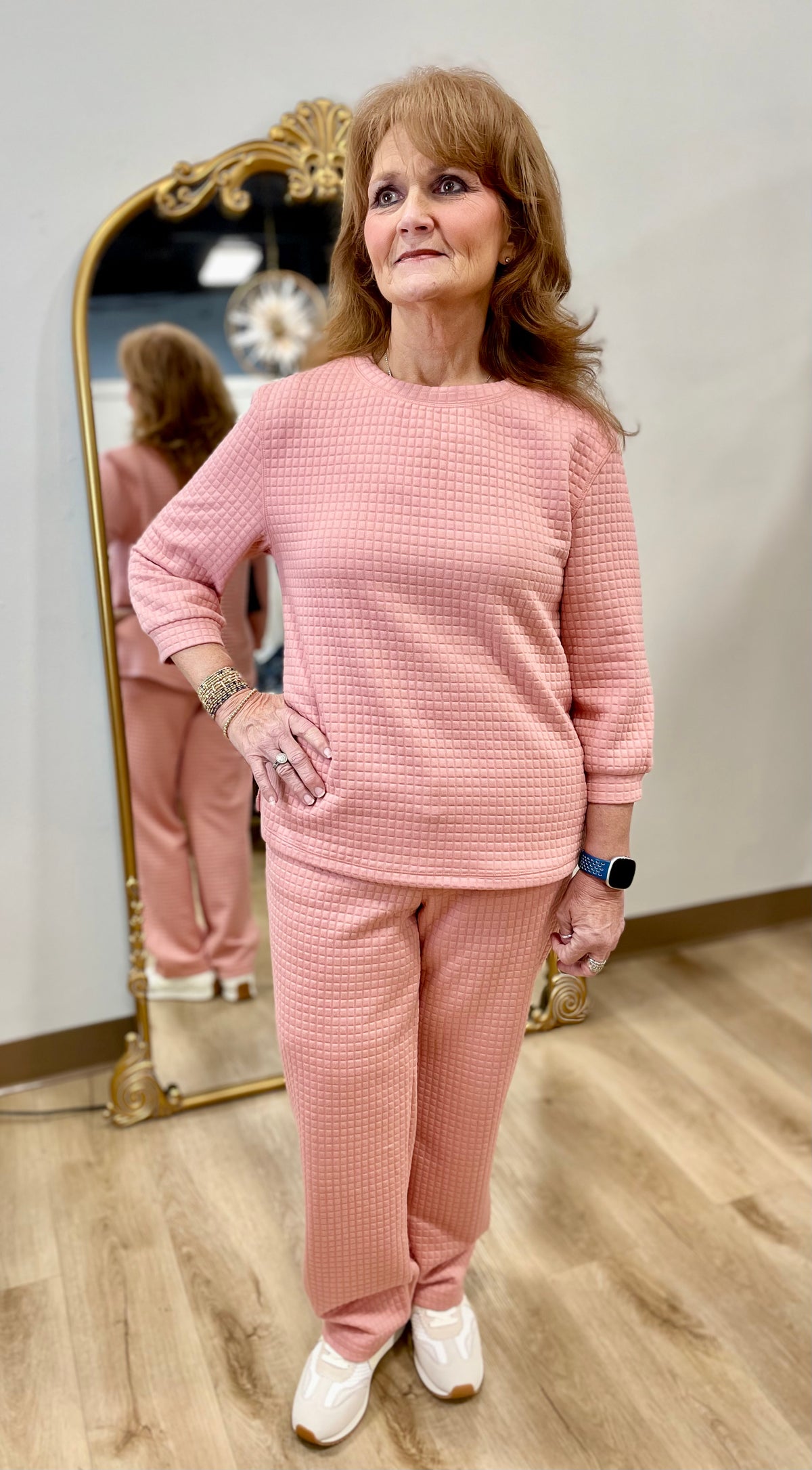 Multiples 2 Piece Quilted Set Blush