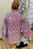 Buddy Love Feeling Sparkly Mini Dress Pink