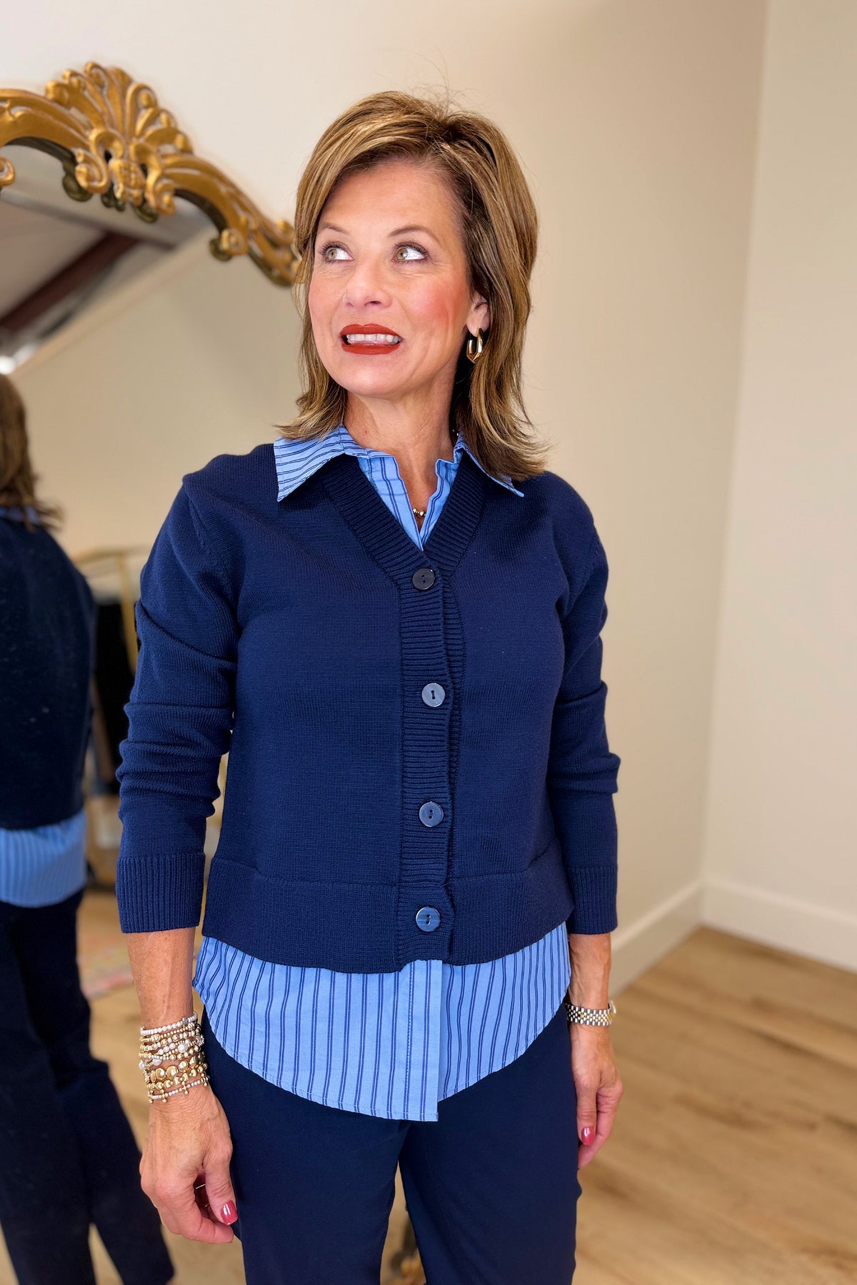 Multiples Fooler Sweater Midnight