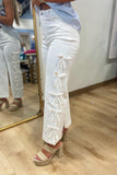 Bows Down Jeans White