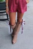 Wilder Taupe Distrtessed Toe Cowgirl Boots