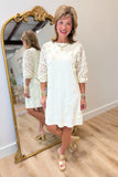 Joh Ariana Dress w Lace & Flowers Cream
