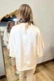 Madeline Mock Neck Top Champagne
