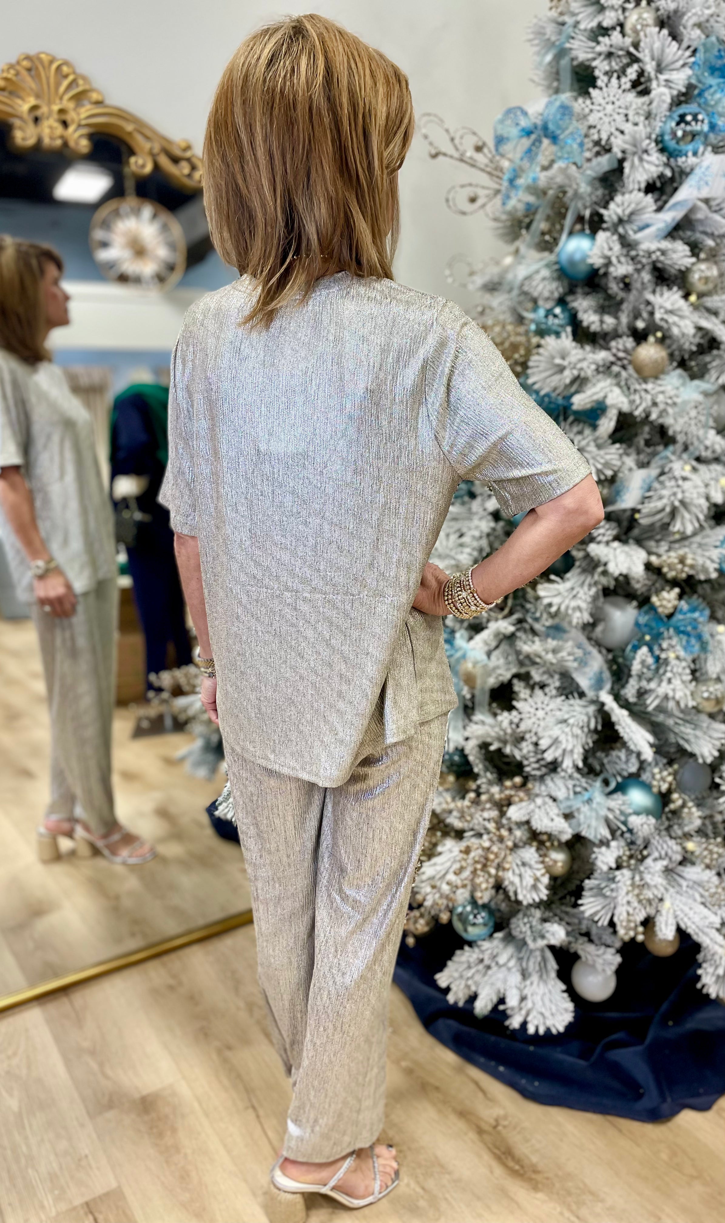 Twilight Glow 2 Piece Pant Set Silver