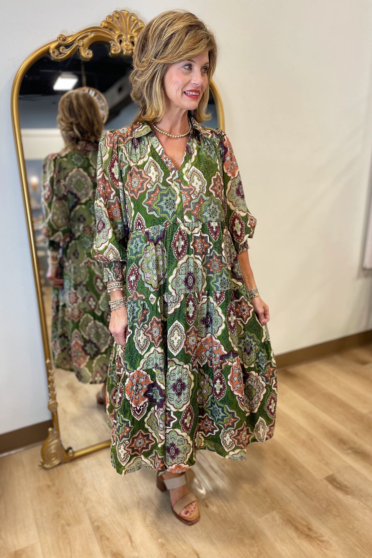 Umgee Olive Mix Dress