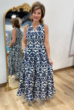 Charlie B V Neck Dress Navy