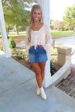 Love Leftovers Lace Ribbon Cardigan Cream