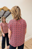 APNY Cap Sleeve Shell Red Print