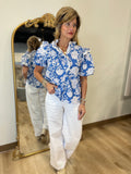 Floral Reverie Blouse Blue