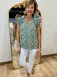 Mud Pie Beatrix Top Green