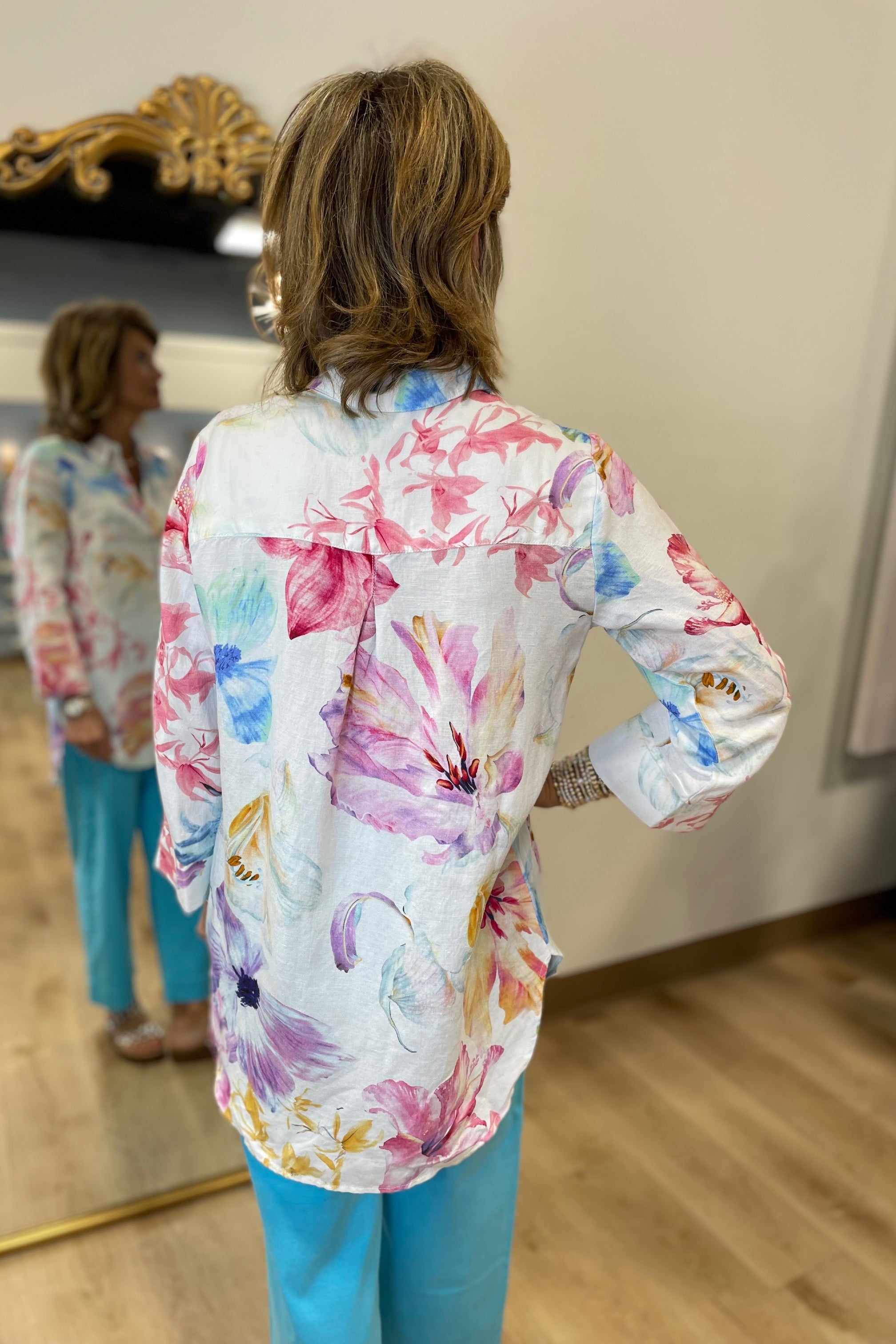 Renuar Woven Floral Blouse