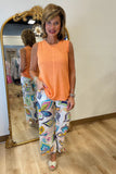 Charlie B Printed Pants Feathers
