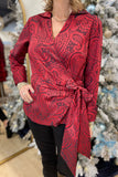 Foxcroft Salina Paisley Jacquard Blouse