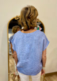 Tempo Paris Basic Linen Top Denim