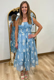 Sweet & Dreamy Embroidered Maxi Dress Blue