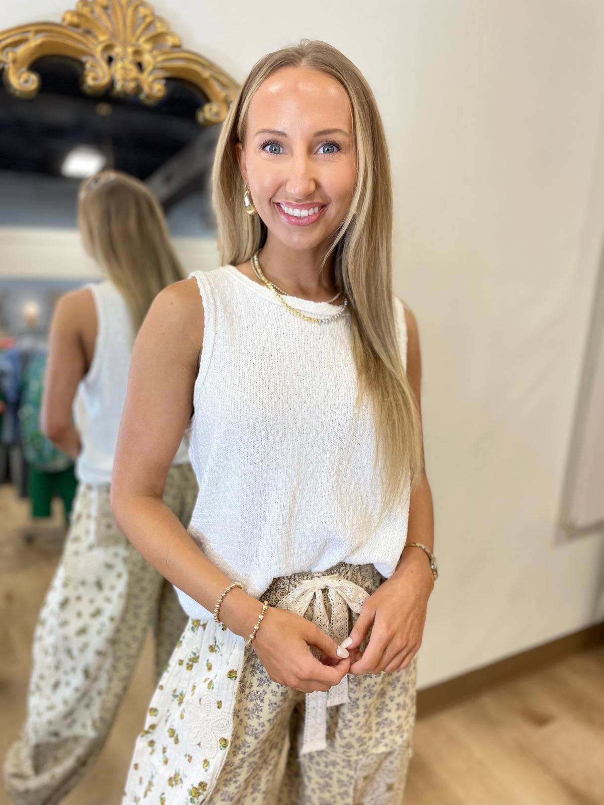Ivory Whisper Sweater Tank