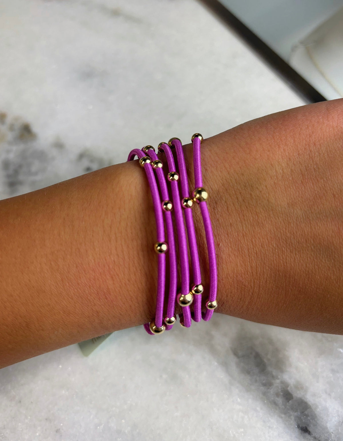 E Newton "e" essentials Bracelet/Ponytail Holder Fuchsia