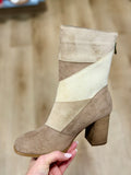 Cady 1 Color Block Boot Taupe Suede