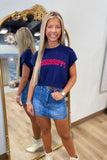 Mississippi Cropped Sweater Navy