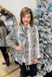 APNY Snake Print Jacket Stone