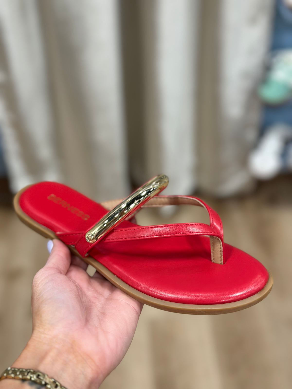 Kara Thong Sandals Red