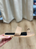 Kamila Toe Loop Slide Sandal Beige