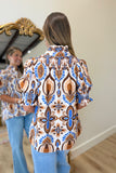 Faculty Favorite Blouse White/Blue