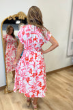 Island Escape Midi Dress Pink