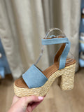 Everly Platform Sandal Denim