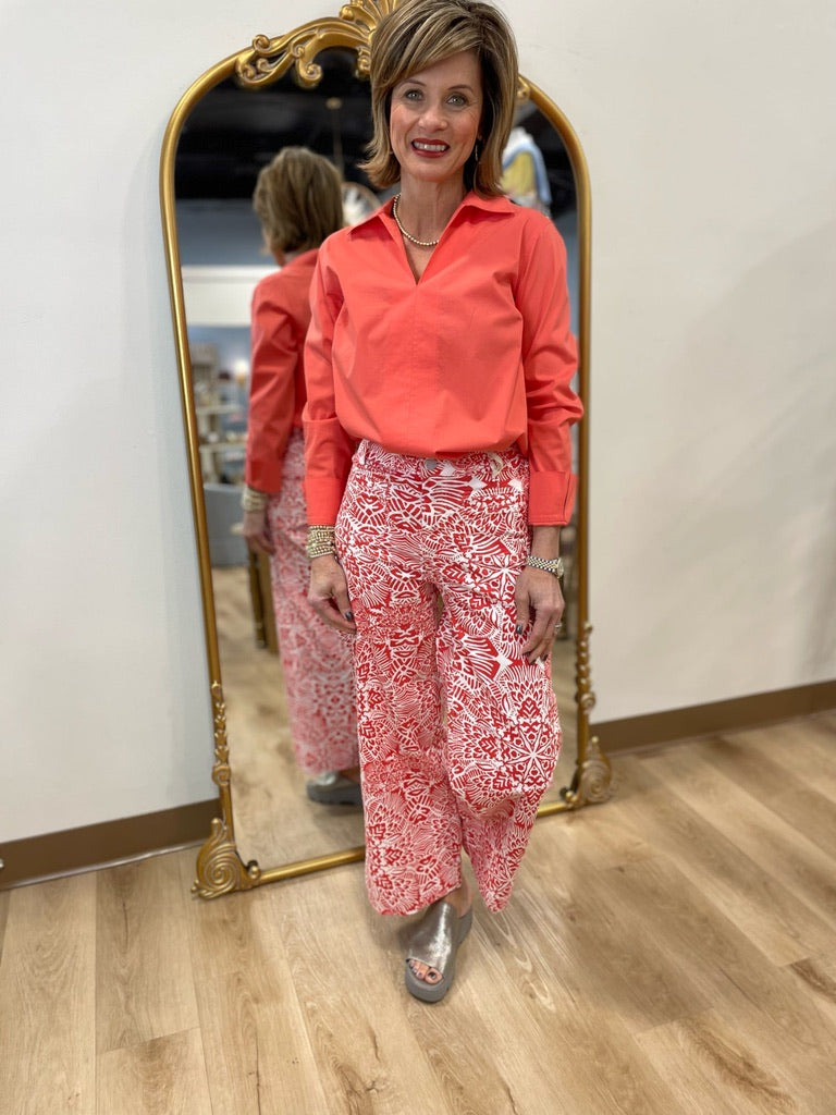 Charlie B Crop Flare Pant Fiesta
