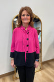 Multiples Button Front Jacket Fuchsia