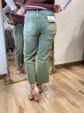 Bayeas High Rise Wide Leg Jean Green