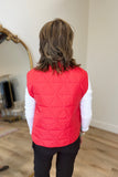 Multiples Collar Vest Crimson