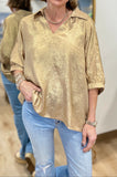 Golden Experiences Metallic Top