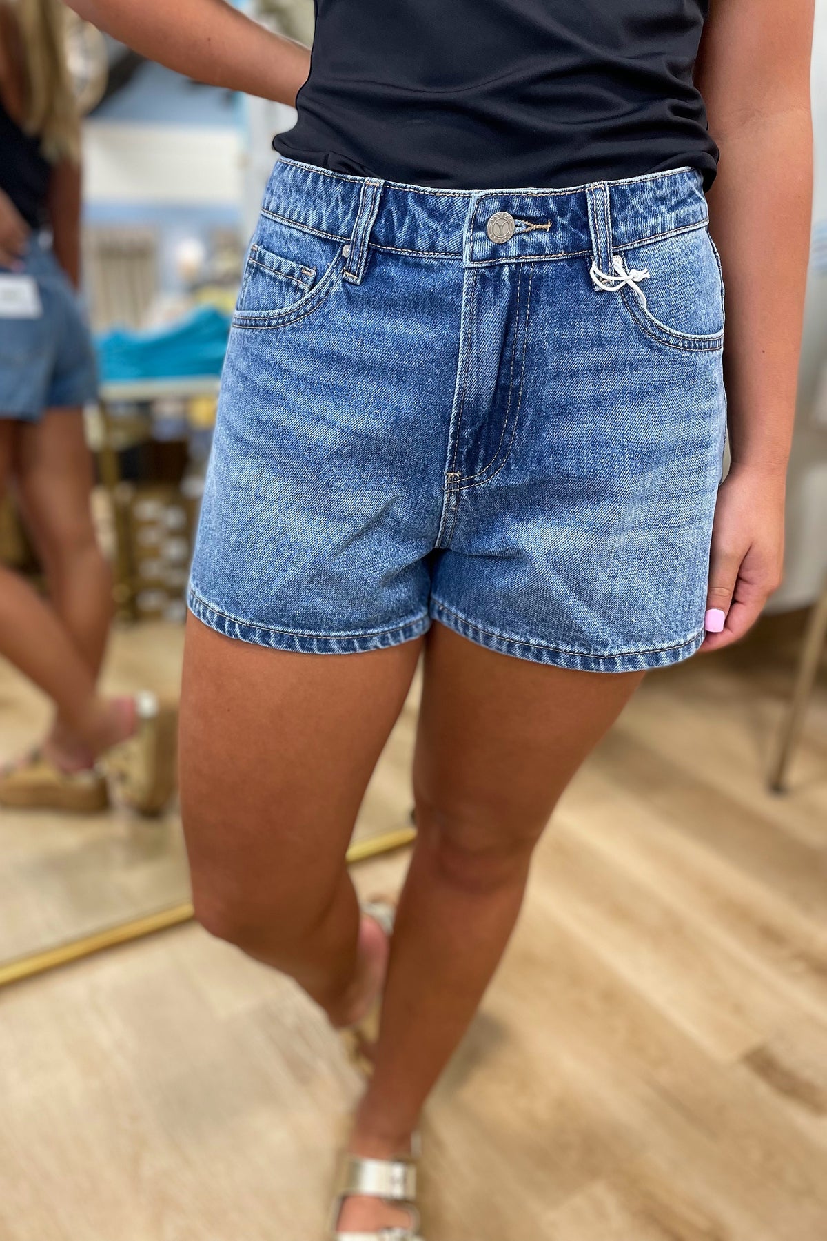 Bayeas Mid Rise Denim Short Medium