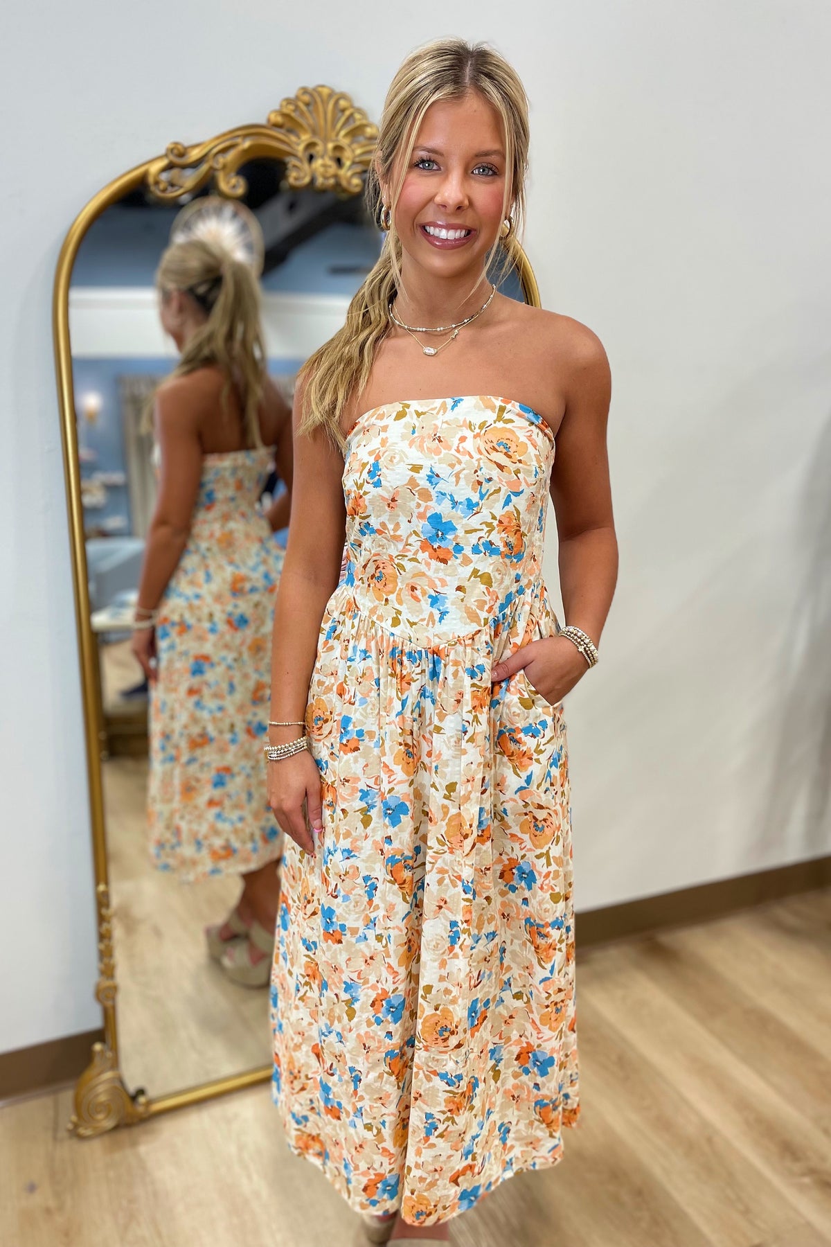 Sonoma Tubetop Midi Dress Multi