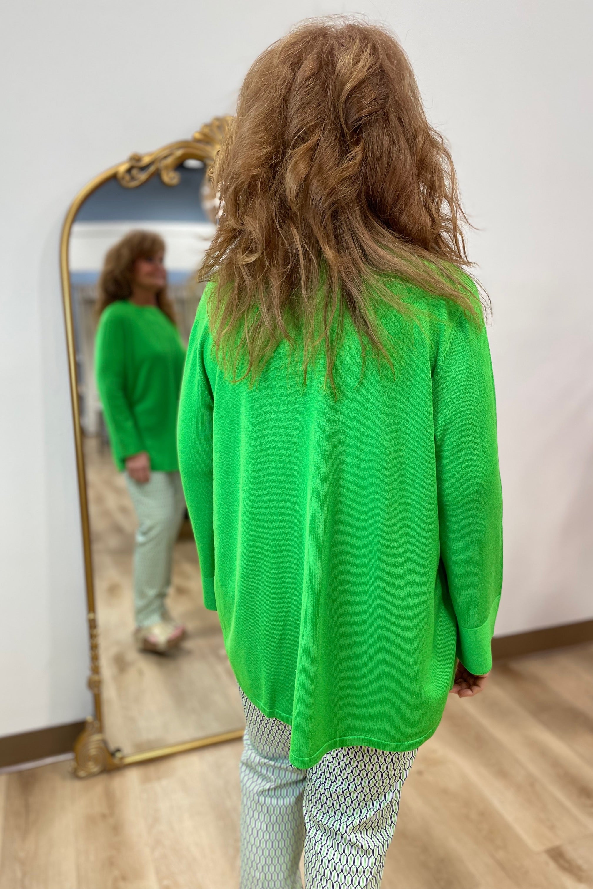 Multiples Open Front Cardigan Green