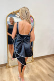 Vivienne Pearl Bow Dress Black