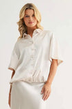 Joh Janine Short Sleeve Top Champagne