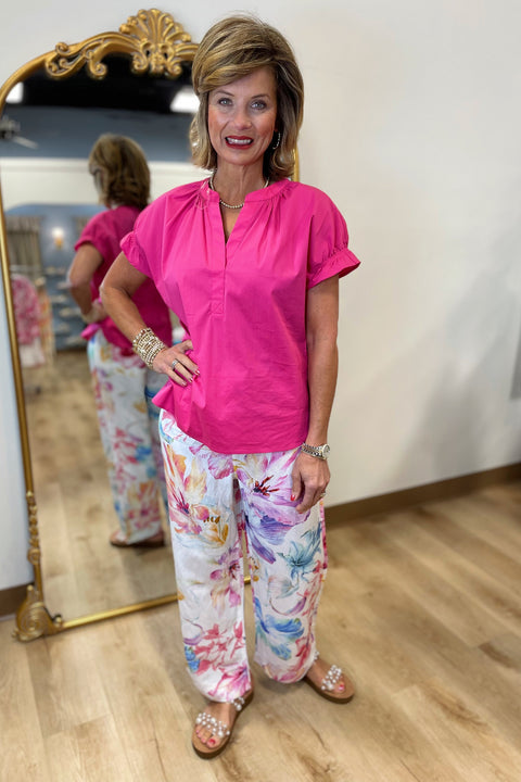 Renuar Floral Woven Pant