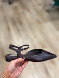 Mia Amari Leather Flat Mahogany