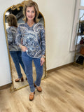 Charlie B Hem Embroidered Jeans
